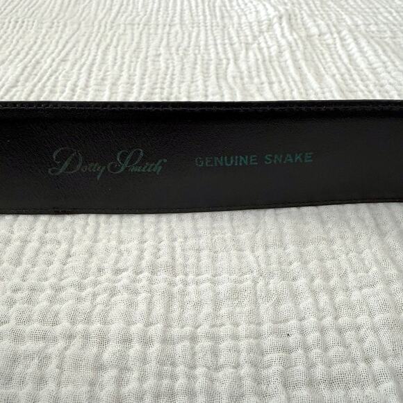 Dotty Smith Belt Size 28 - 32 Genuine Snake Belt Large Zebra Head Buckle - Picture 3 of 12
